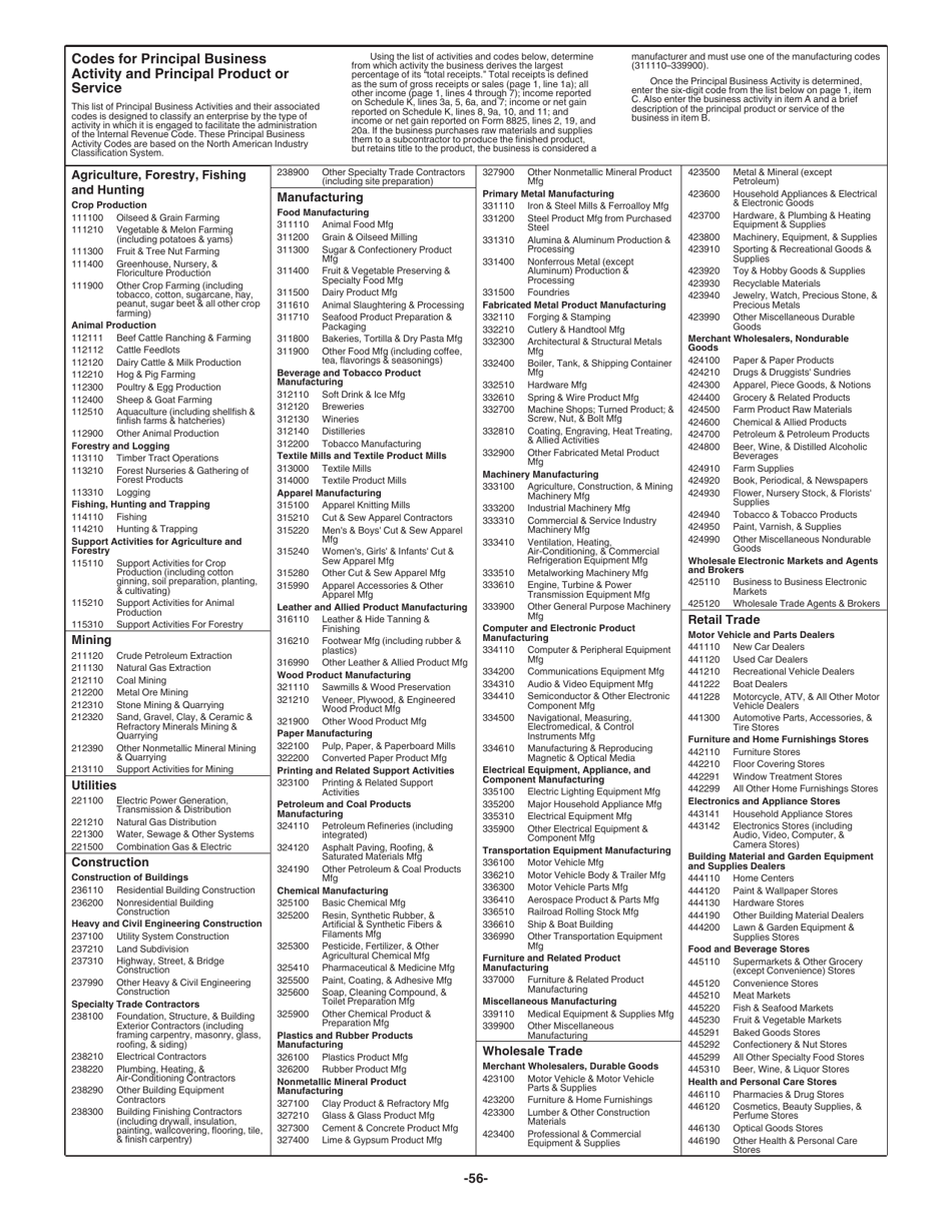 Instructions for IRS Form 1065 U.S. Return of Partnership Income, Page 56