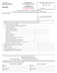 Document preview: Form 74A118A Insurance Surcharge Report - Kentucky