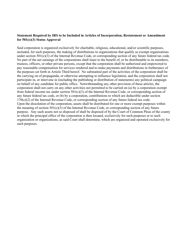 Form CD-3 &quot;West Virginia Articles of Incorporation Non-profit Amendment&quot; - West Virginia, Page 2