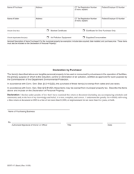 Form CERT-117 Purchases of Tangible Personal Property Incorporated Into or Consumed in Air Pollution Control Facilities - Connecticut, Page 2
