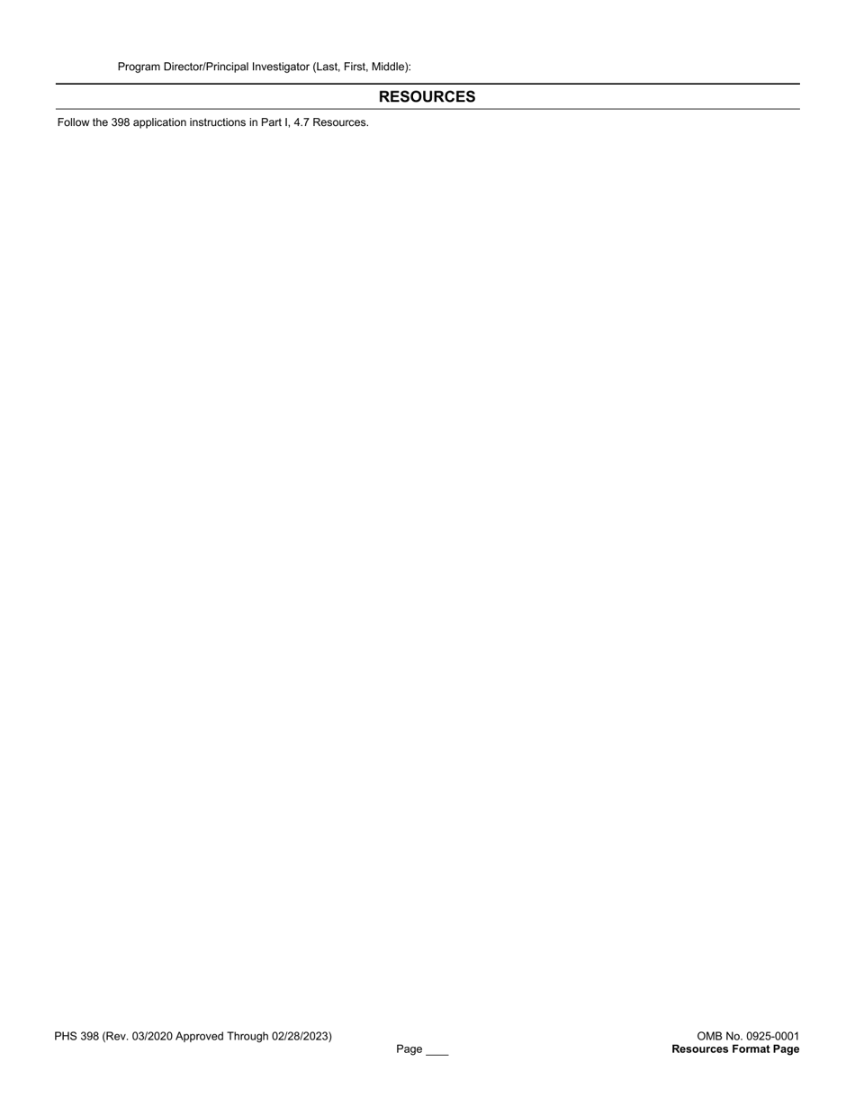 Form PHS398 Grant Application, Page 8