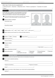 Form INZ1017 Visitor Visa Application for a Temporary Stay in New Zealand - New Zealand, Page 3