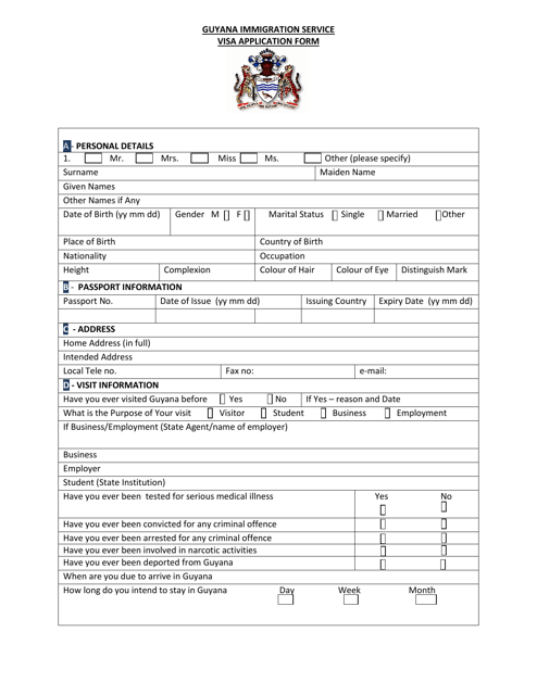 Guyana Passport Renewal Forms Printable Free Passport Renewal 