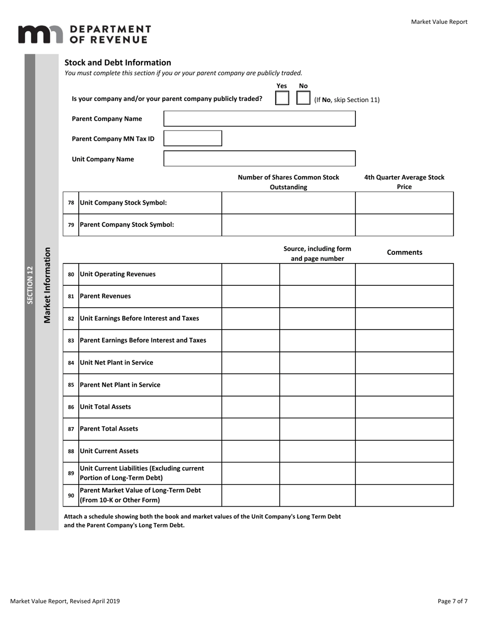 Utility and Pipeline Market Value Report - Minnesota, Page 7