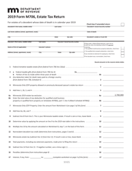 Form M706 Estate Tax Return - Minnesota