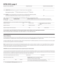 Form M706 Estate Tax Return - Minnesota, Page 2