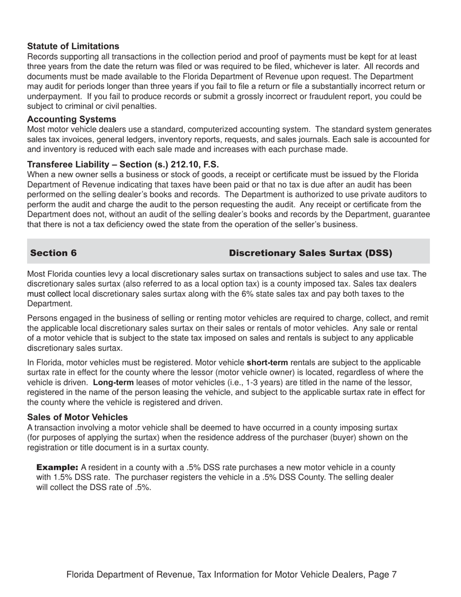 Tax Information for Motor Vehicle Dealers - Florida, Page 12