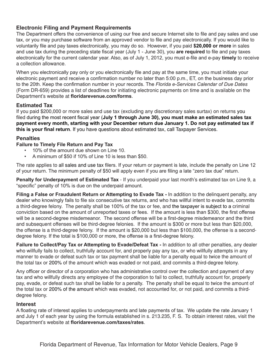 Tax Information for Motor Vehicle Dealers - Florida, Page 14