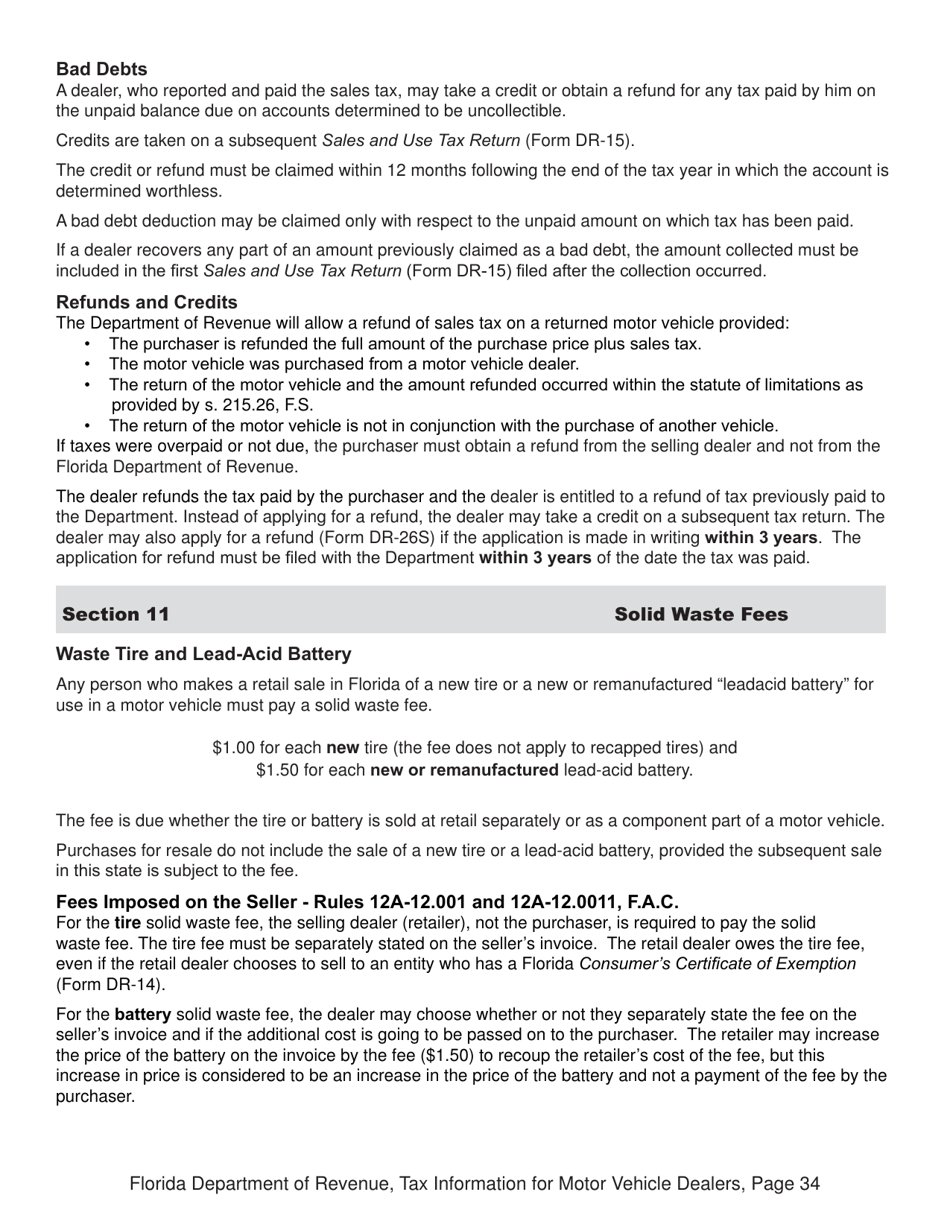 Tax Information for Motor Vehicle Dealers - Florida, Page 39
