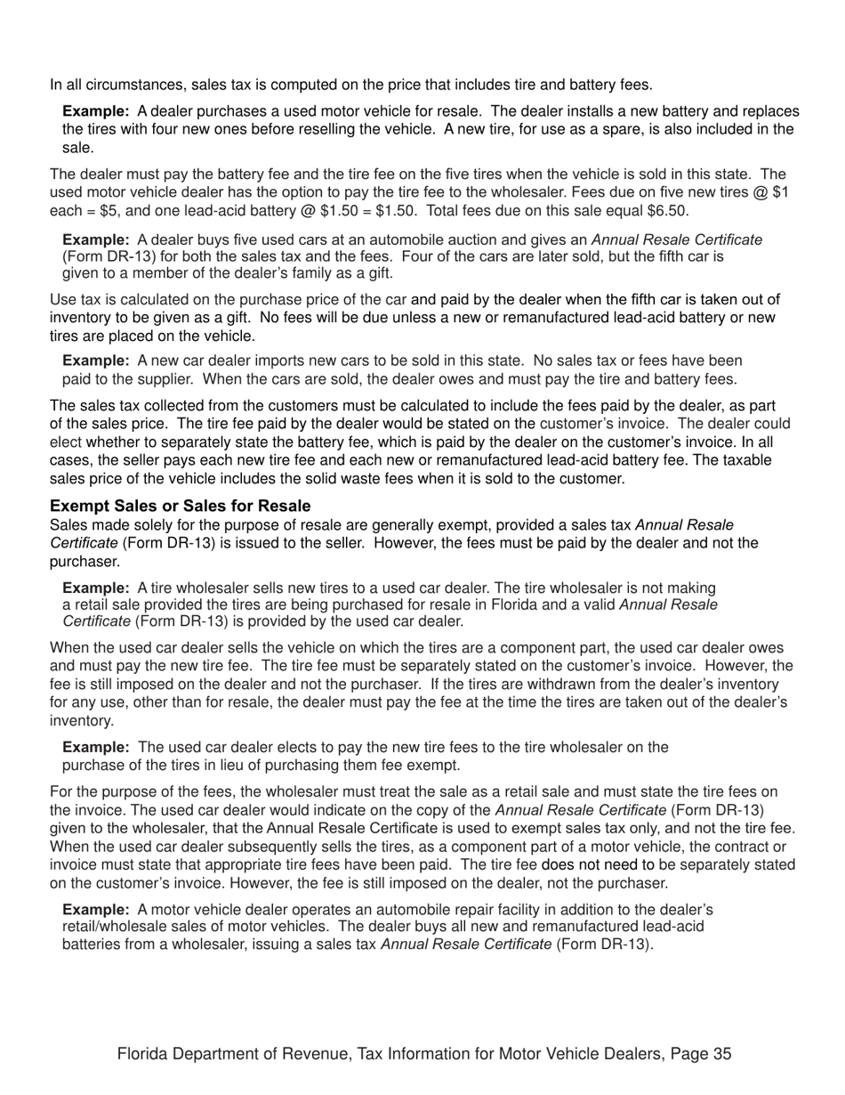 Tax Information for Motor Vehicle Dealers - Florida, Page 40