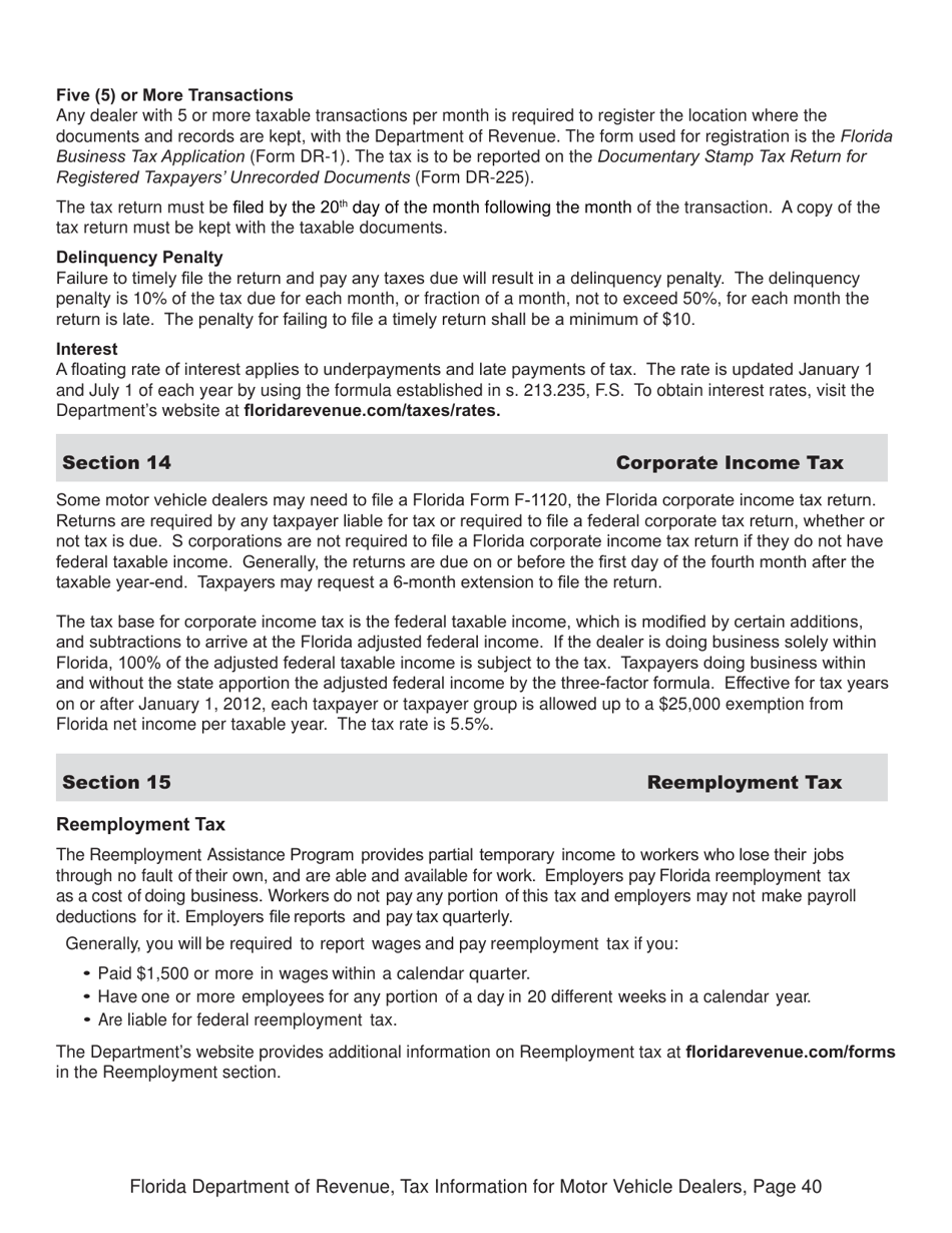 Tax Information for Motor Vehicle Dealers - Florida, Page 45