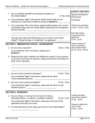 Form SOC814 Statement of Facts Cash Assistance Program for Immigrants (Capi) - California, Page 5