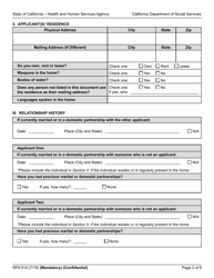 Form RFA01A Resource Family Application - California, Page 2