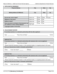 Form LIC01A Resource Family Application - California, Page 2
