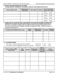 Form LIC01A Resource Family Application - California, Page 3