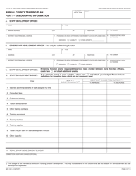 Form GEN1031 Annual County Training Plan - California, Page 2