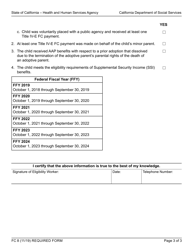 Form FC8 Federal Eligibility Certification for Adoption Assistance Program - California, Page 3