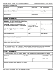 Form EBT2259 Report of Electronic Theft of Cash Aid - California, Page 3