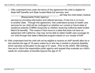 Form AD4320L Adoption Assistance Program (Aap) Agreement (Large Print) - California, Page 7