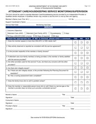 Document preview: Form DDD-1431A Attendant Care/Housekeeping Service Monitoring/Supervision - Arizona