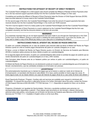 Form CSE-1156A Affidavit of Receipt of Direct Payments - Arizona (English/Spanish), Page 4