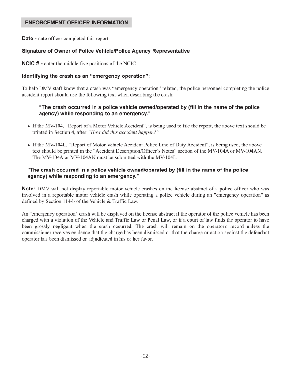 Instructions for Form MV-104A, MV-104AN, MV-104S, MV-104EN, MV-104D, MV-104L - New York, Page 94