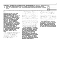 IRS Form 8827 Credit for Prior Year Minimum Tax - Corporations, Page 2