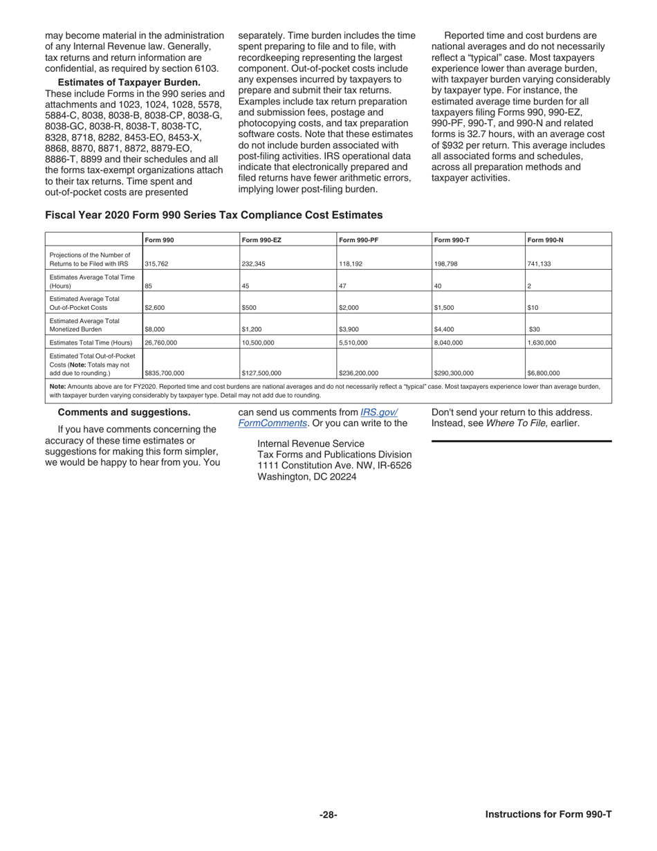 Instructions for IRS Form 990-T Exempt Organization Business Income Tax Return (And Proxy Tax Under Section 6033(E)), Page 29