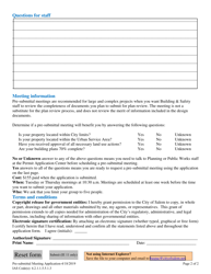 Pre-submittal Meeting Application - City of Salem, Oregon, Page 2