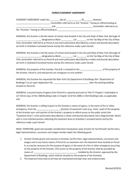 Document preview: Egress Easement Agreement - New York City