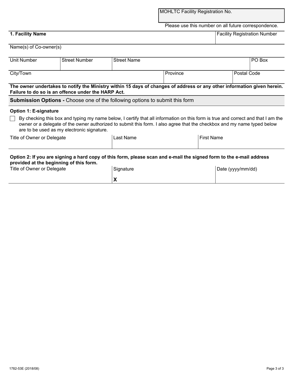 Form 1 (1782-53E) X-Ray Equipment Registration - Ontario, Canada, Page 3