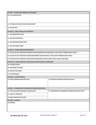 DD Form 2648 Service Member Pre-separation/Transition Counseling and Career Readiness Standards Eform for Service Members Separating, Retiring, Released From Active Duty (REFRAD), Page 2
