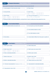 Form VAF1A Application for UK Visa to Visit or for Short-Term Stay - United Kingdom, Page 2