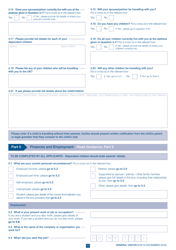 Form VAF1A Application for UK Visa to Visit or for Short-Term Stay - United Kingdom, Page 3