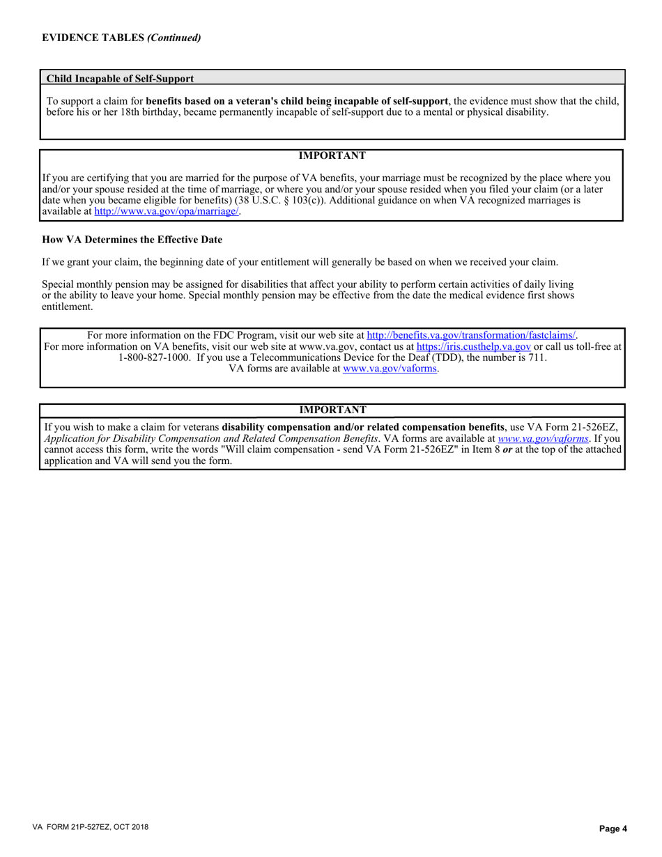 Va form 21p 527ez fill out sign online and download fillable pdf
