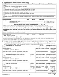 New York Small Group Business Employee Enrollment/Change Form for Medical, Dental and Vision Coverage - Aetna - New York, Page 2