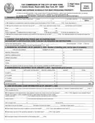Form TC201 Income and Expense Schedule for Rent Producing Properties - New York City, Page 5