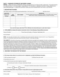 FS Form 4000 Request to Reissue United States Savings Bonds, Page 3