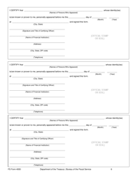 FS Form 4000 Request to Reissue United States Savings Bonds, Page 6