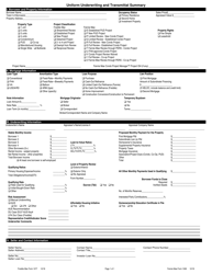 Document preview: Freddie Mac Form 1077 Uniform Underwriting and Transmittal Summary