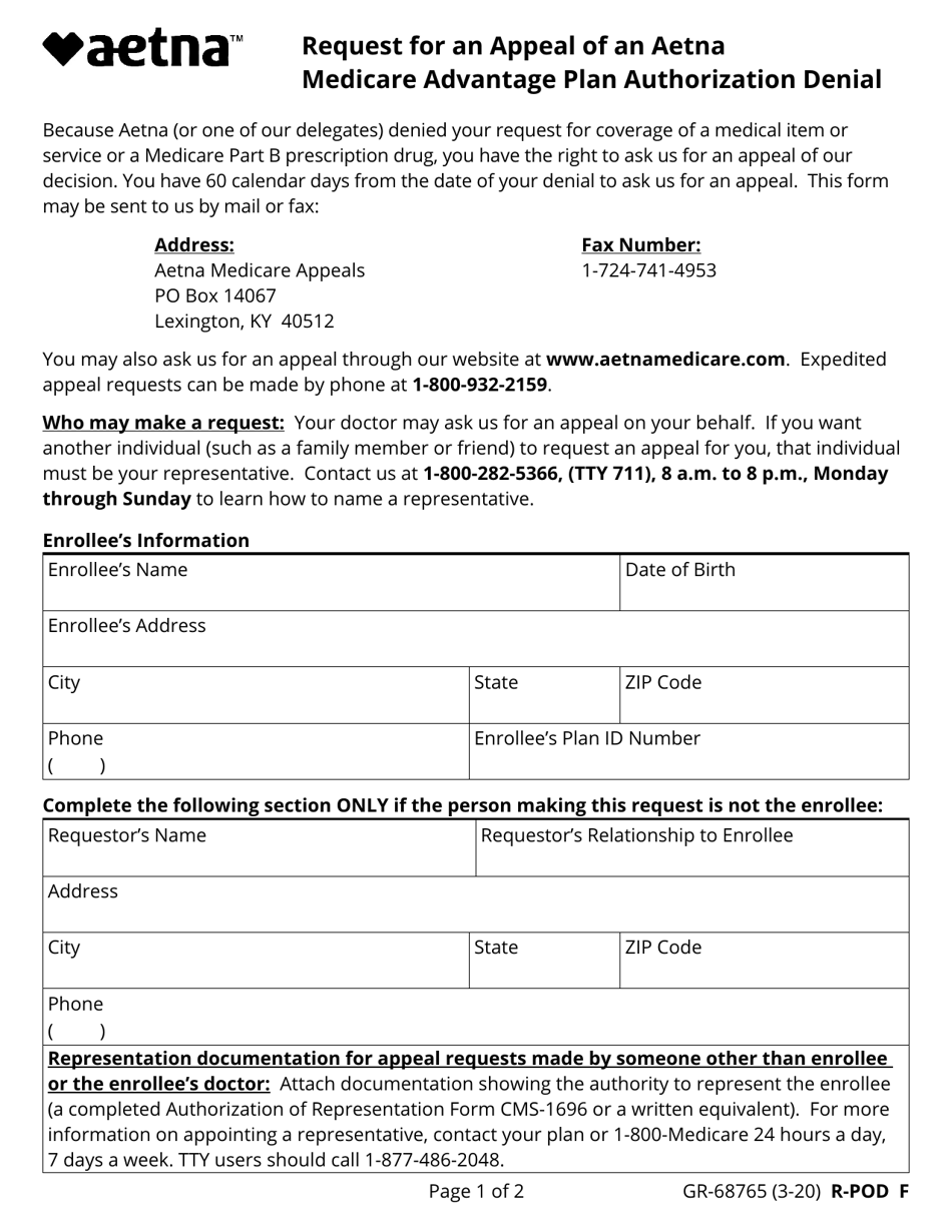 Form GR 68765 Download Fillable PDF Or Fill Online Request For An 