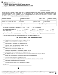 Form IL444-0103 &quot;Appeal Request Form (Snap, Medical Assistance, Cash Assistance, Child Care)&quot; - Illinois