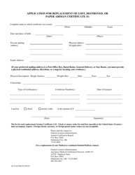 AC Form 8060-56 Application for Replacement of Lost, Destroyed, or Paper Airman Certificate(S), Page 2