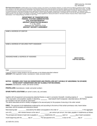 Form AC8050-98 &quot;Aircraft Security Agreement&quot;