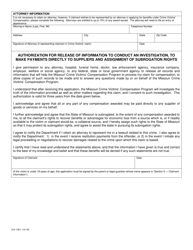 Form 812-1321 Application for Crime Victims&#039; Compensation - Missouri, Page 4