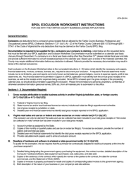 Form 8TA-EX Exclusion Worksheet - Fairfax County, Virginia, Page 2