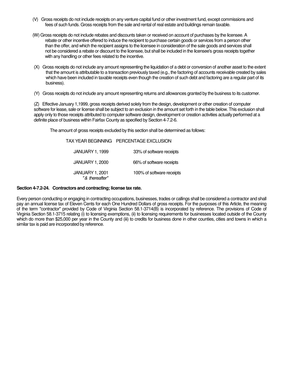 Form 8TA-EX Exclusion Worksheet - Fairfax County, Virginia, Page 7