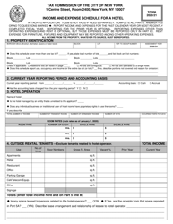 Document preview: Form TC208 Income and Expense Schedule for a Hote - New York City, 2021