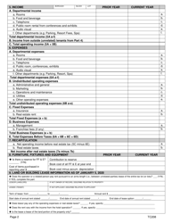 Form TC208 Income and Expense Schedule for a Hote - New York City, Page 2