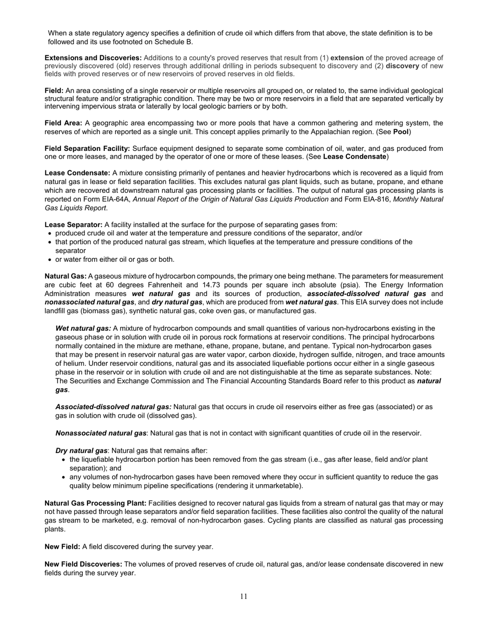 Instructions for Form EIA-23L Annual Report of Domestic Oil and Gas Reserves, Page 11